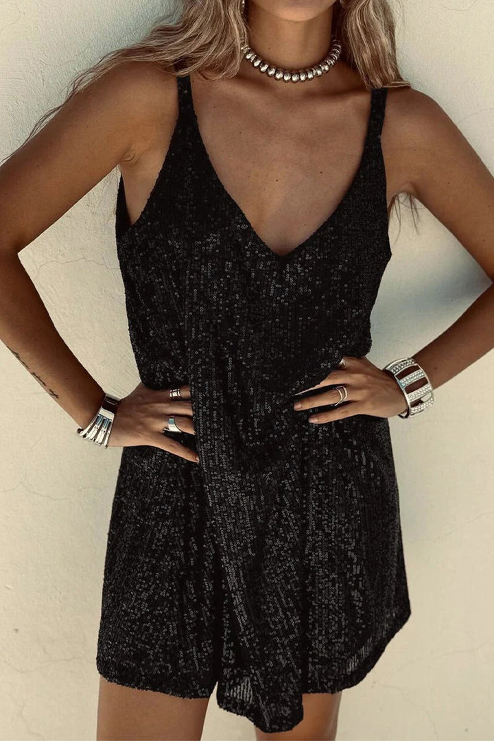 Samantha | Women's Sequin V-Back Mini Dress, Party
