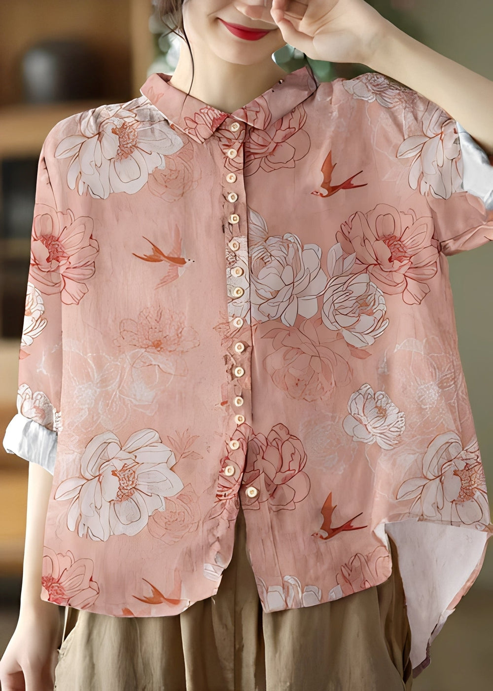 Tianna | Women's Classic Long-Sleeve Blouse, Casual