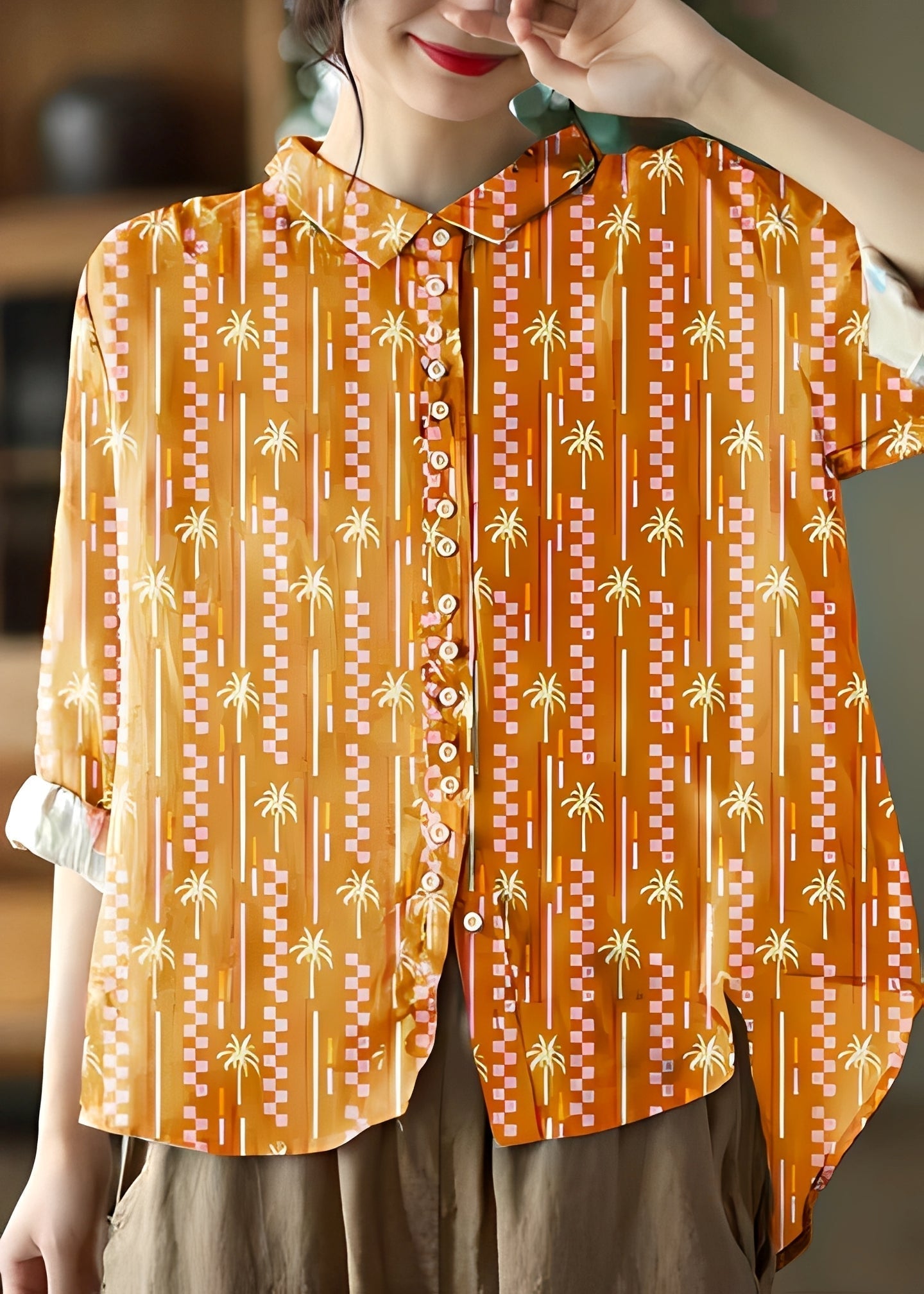 Tianna | Women's Classic Long-Sleeve Blouse, Casual