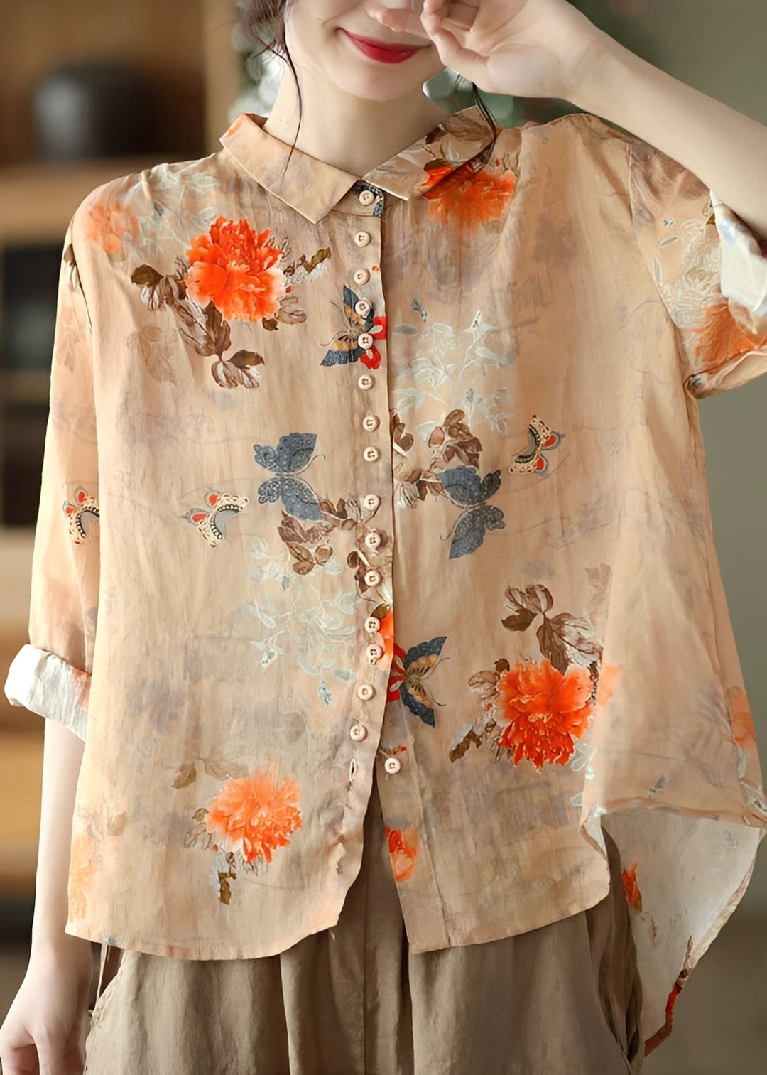 Tianna | Women's Classic Long-Sleeve Blouse, Casual