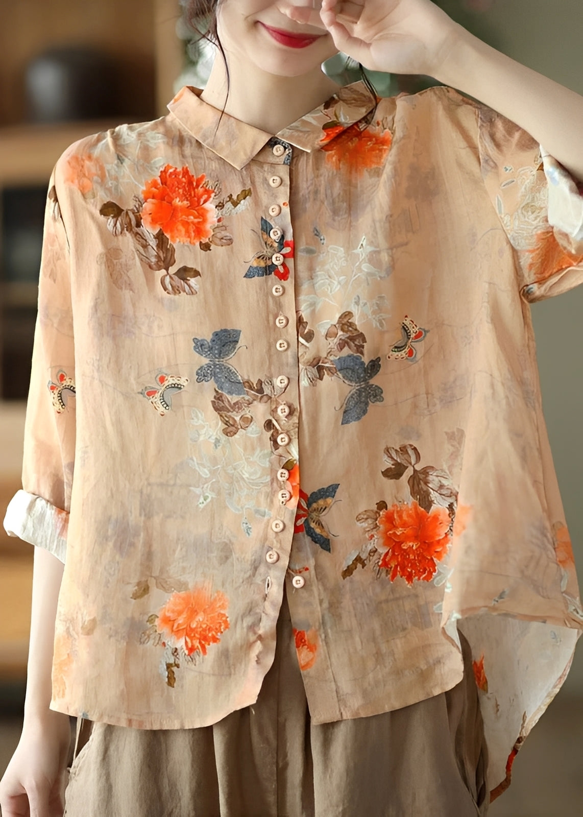 Tianna | Women's Classic Long-Sleeve Blouse, Casual