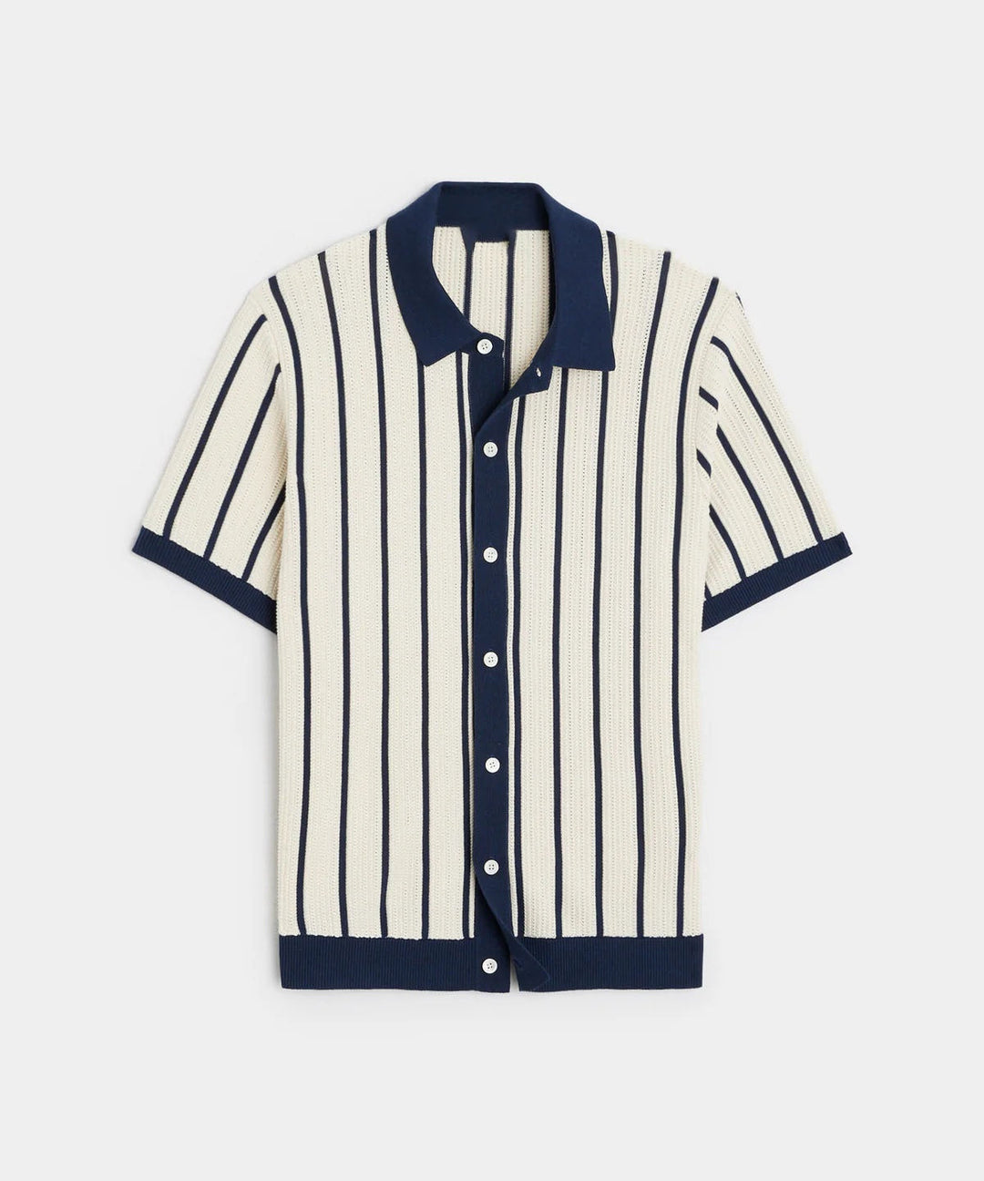 Men's Casual Striped Cotton Polo Shirt - Summer Everyday Wear