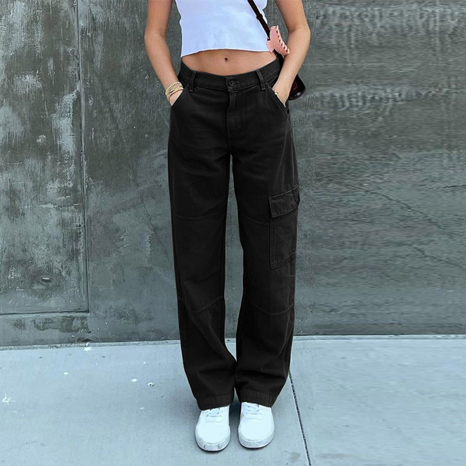Emily | Women's Cotton Cargo Pants, Casual Everyday Wear