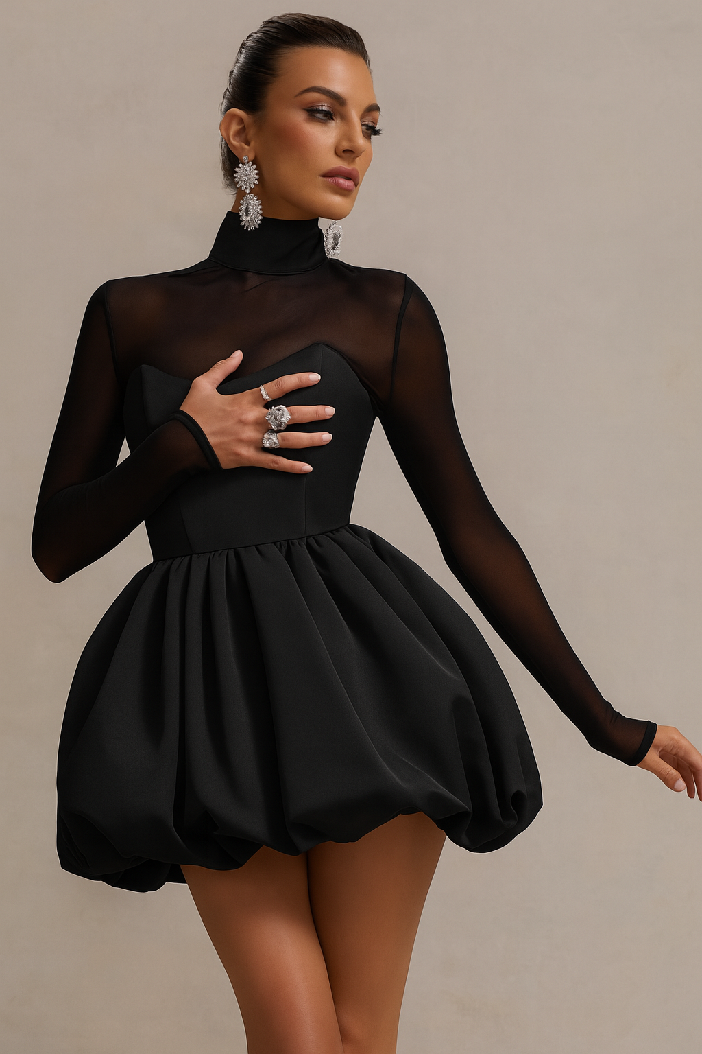 Women's Fit and Flare Dress - Casual