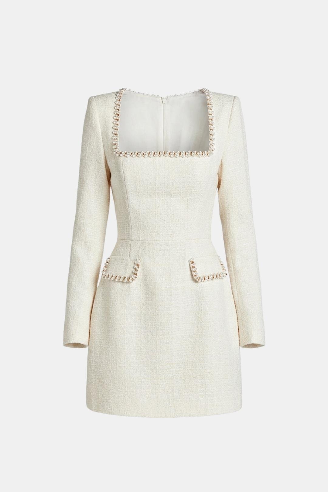 Women's A-Line Mini Dress with Long Sleeves - Casual
