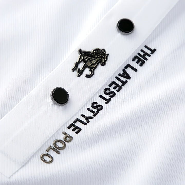 Men's Casual Stretch Cotton Polo T-Shirt - Wrinkle-Free Comfort