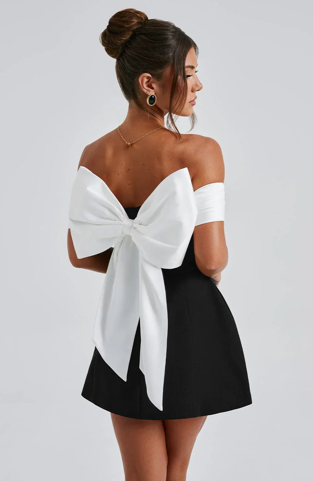 Libby | Women's Off-Shoulder A-Line Mini Dress, Casual
