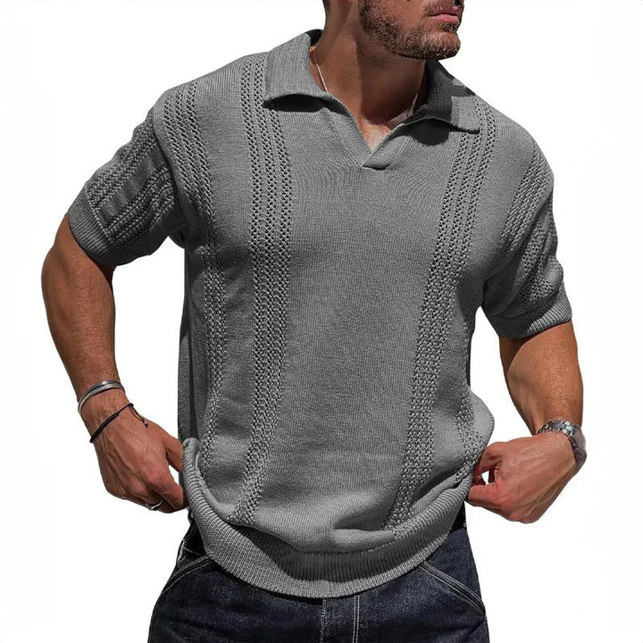 Men's Knit Polo Shirt - Summer Casual