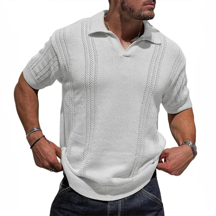 Men's Knit Polo Shirt - Summer Casual