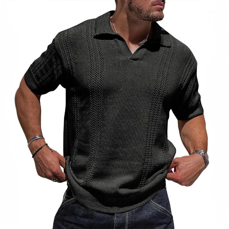 Men's Knit Polo Shirt - Summer Casual