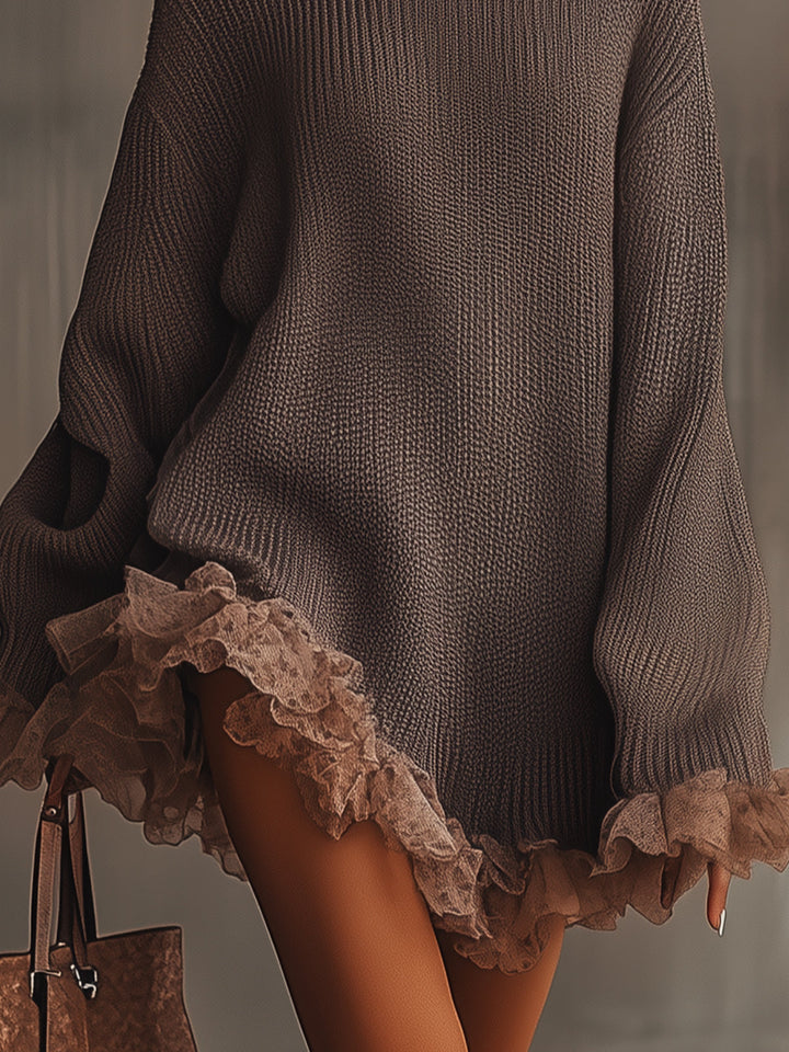 Madison | Women's Long Sleeve Oversized Mini Dress, Casual
