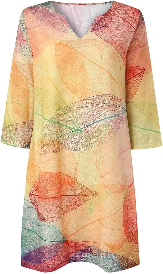 Women's A-Line Cotton Mini Dress - Casual