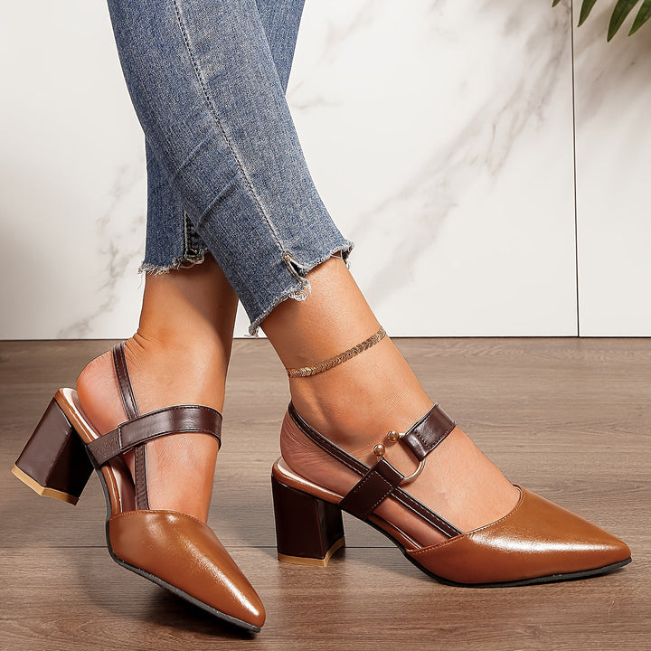 Women's Pointed Toe Slingback Court Shoes - Lightweight Summer Wear