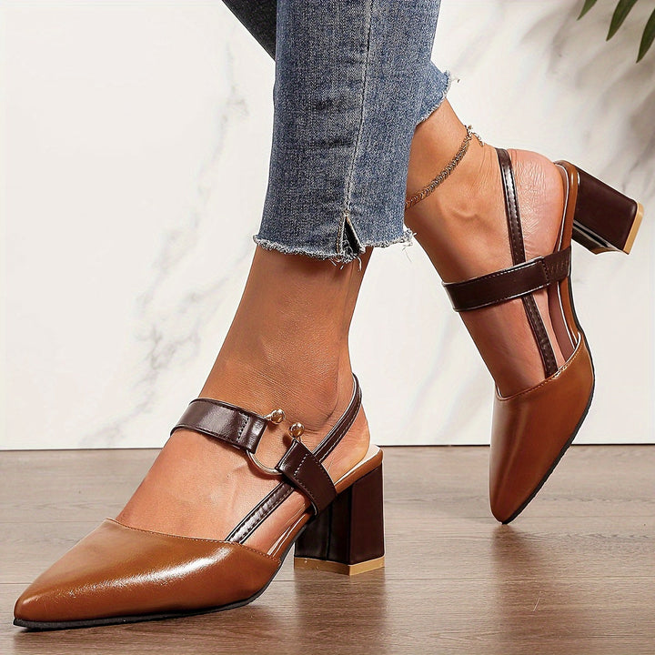 Women's Pointed Toe Slingback Court Shoes - Lightweight Summer Wear