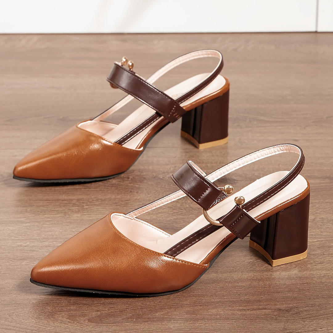 Women's Pointed Toe Slingback Court Shoes - Lightweight Summer Wear