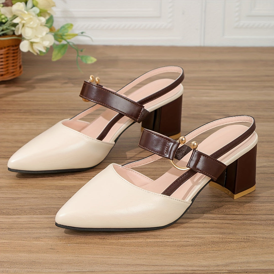 Women's Pointed Toe Slingback Court Shoes - Lightweight Summer Wear
