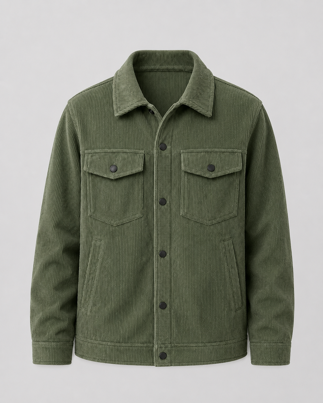 Men's Corduroy Shirt Jacket with Pockets