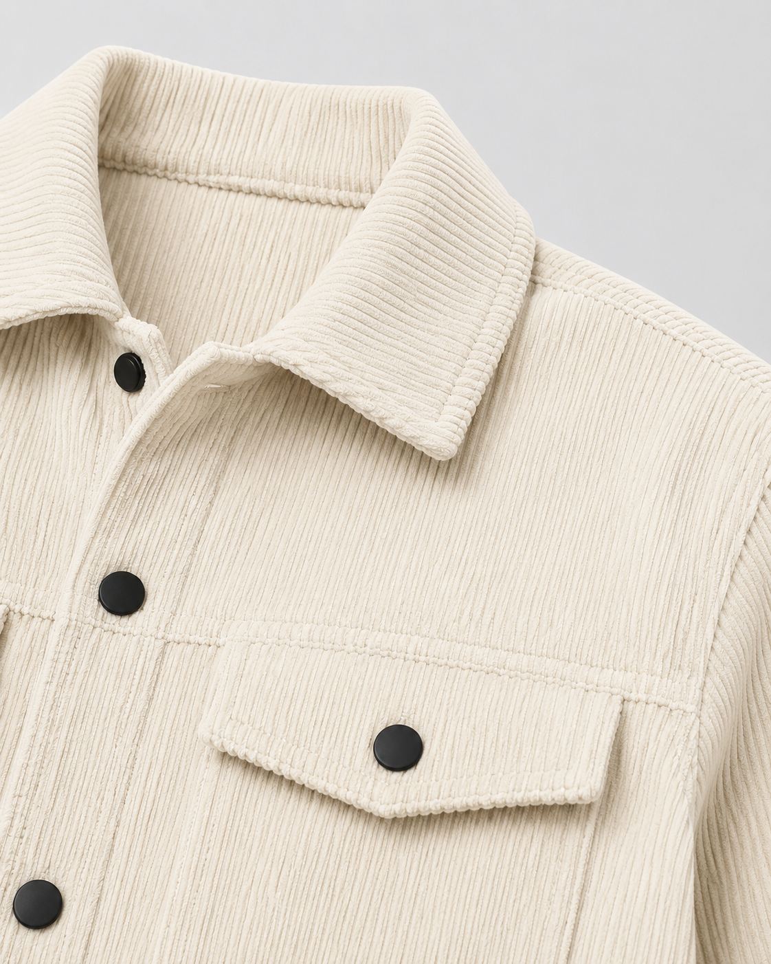 Men's Corduroy Shirt Jacket with Pockets