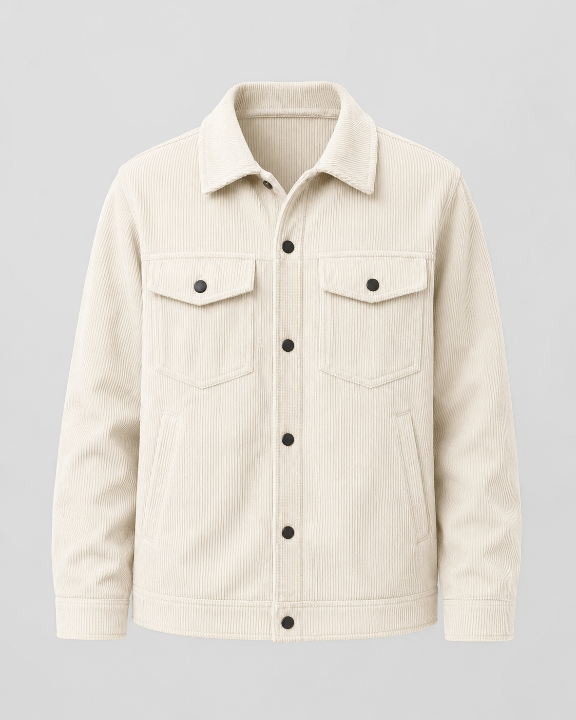Men's Corduroy Shirt Jacket with Pockets