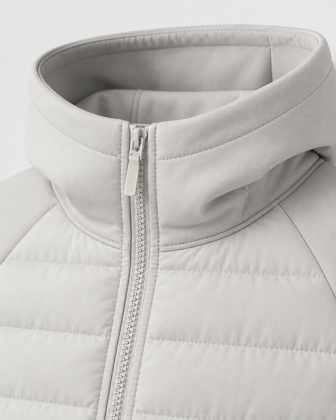 Men's Quilted Hybrid Hooded Jacket