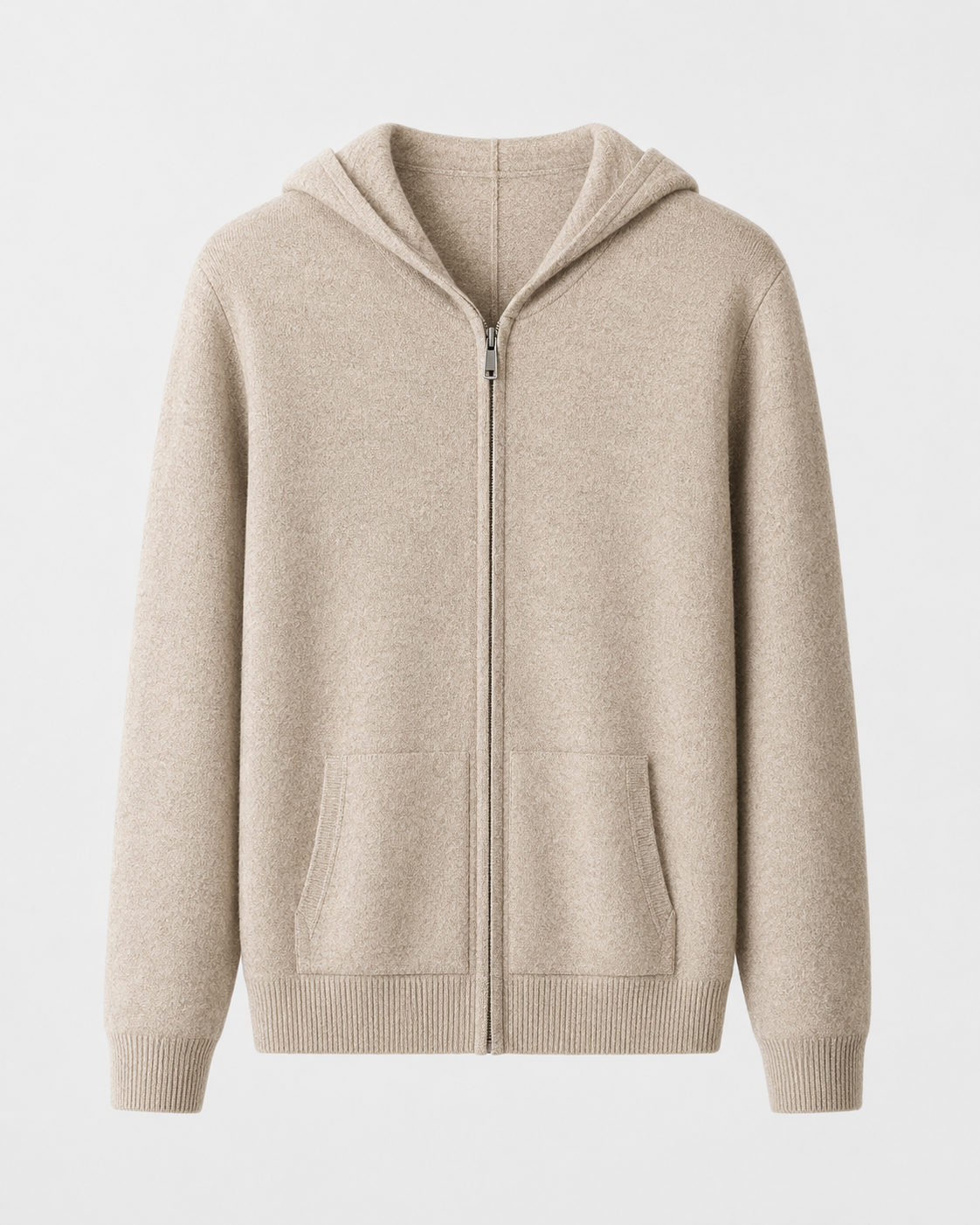 Men's Zip-Up Hoodie in Merino Wool