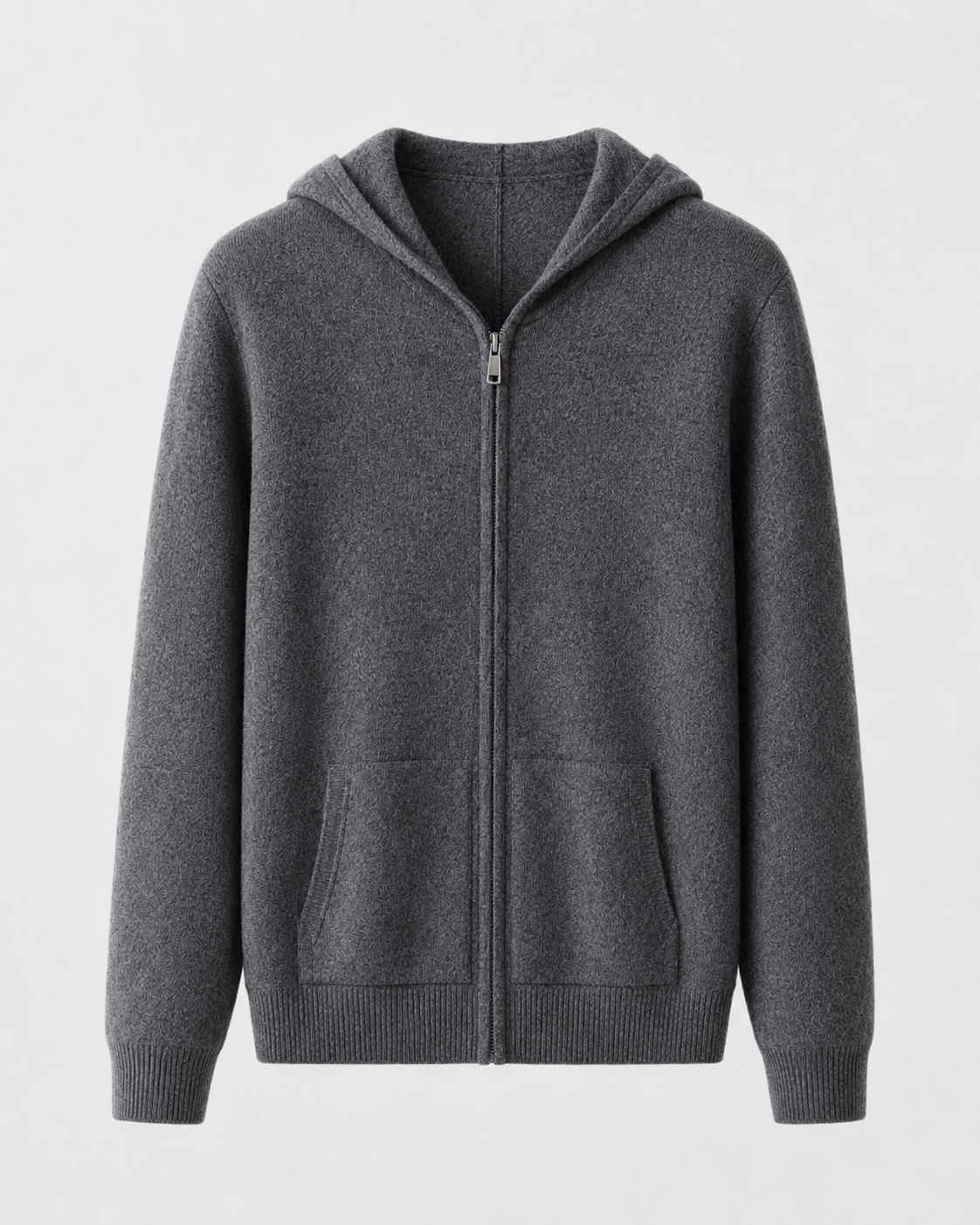 Men's Zip-Up Hoodie in Merino Wool