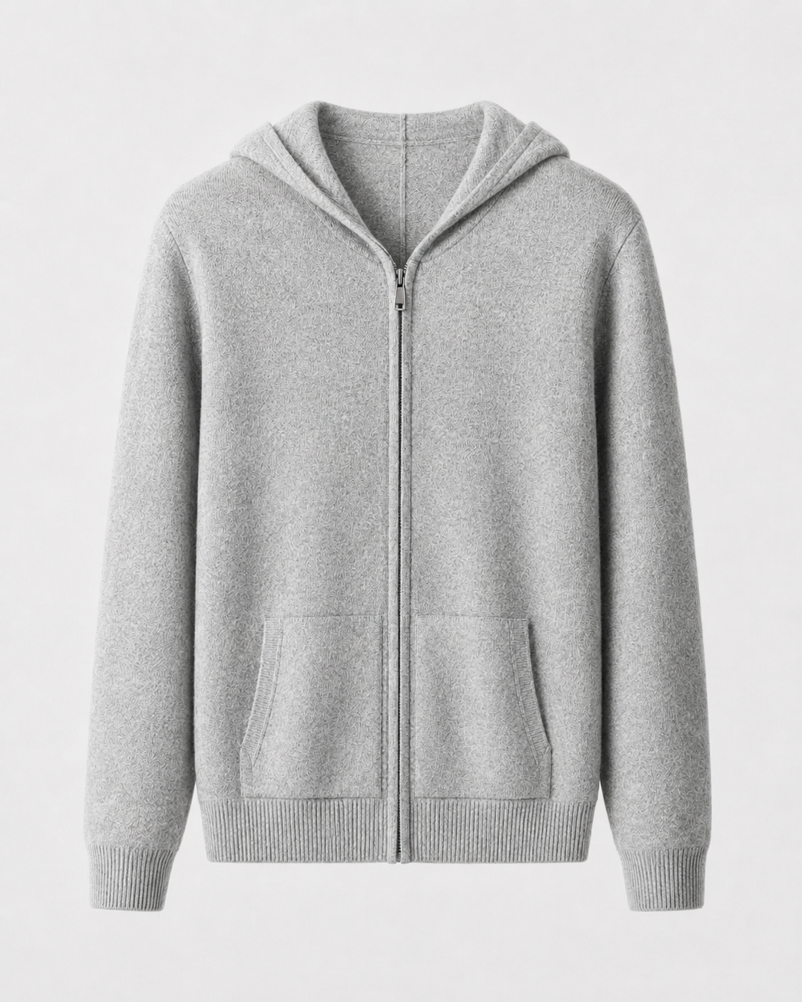 Men's Zip-Up Hoodie in Merino Wool