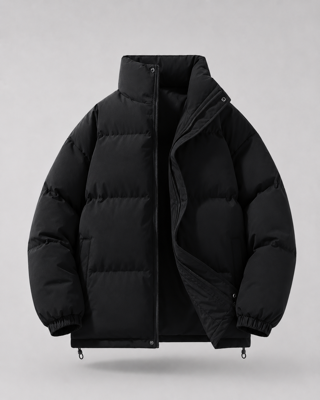 Men's Winter Oversized Puffer Jacket with Stand Collar