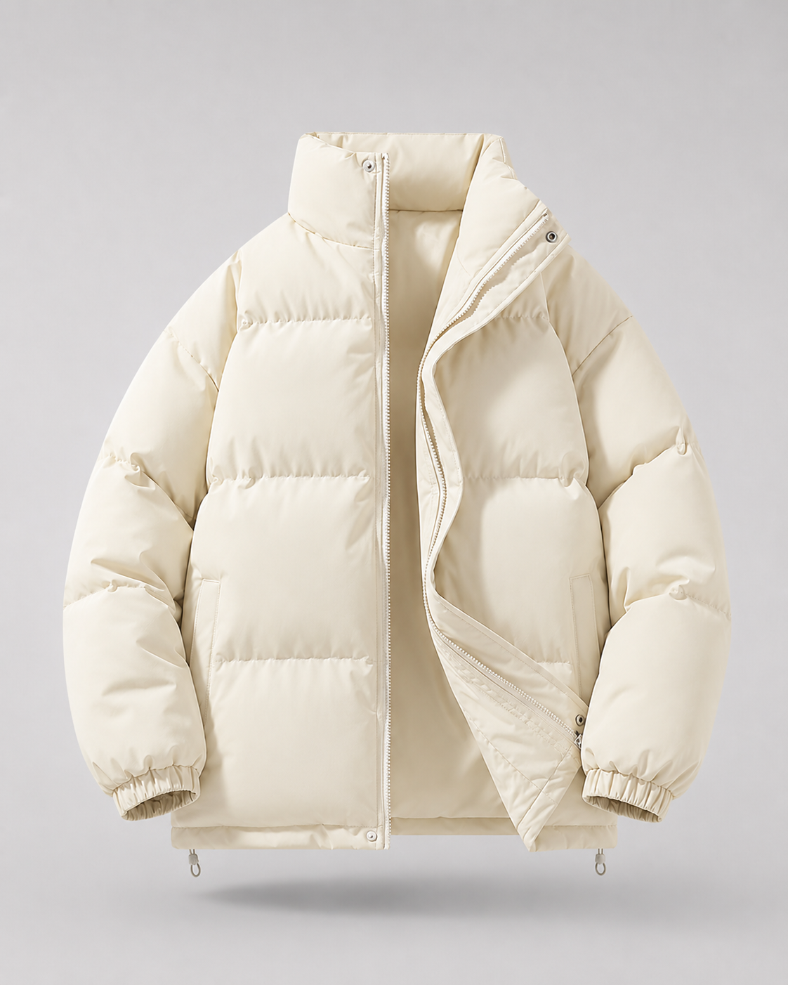 Men's Winter Oversized Puffer Jacket with Stand Collar