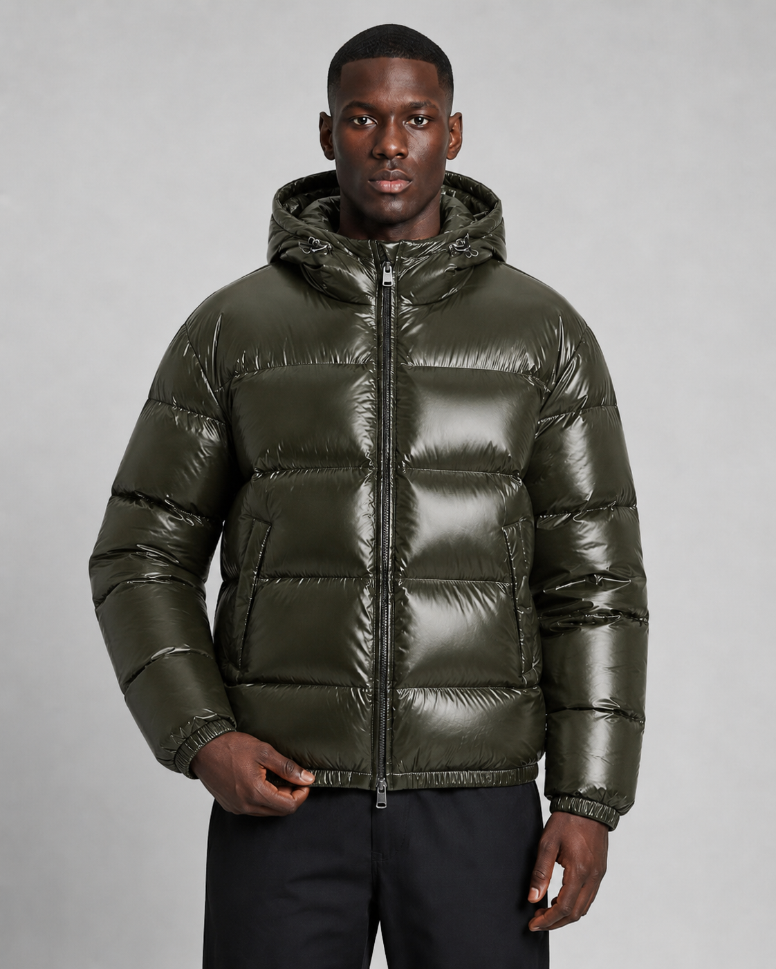 Men's Hooded Quilted Puffer Jacket