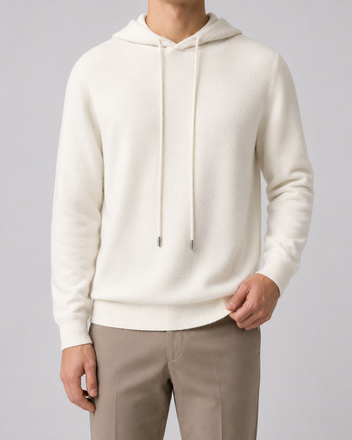 Men's Knit Wool Hoodie
