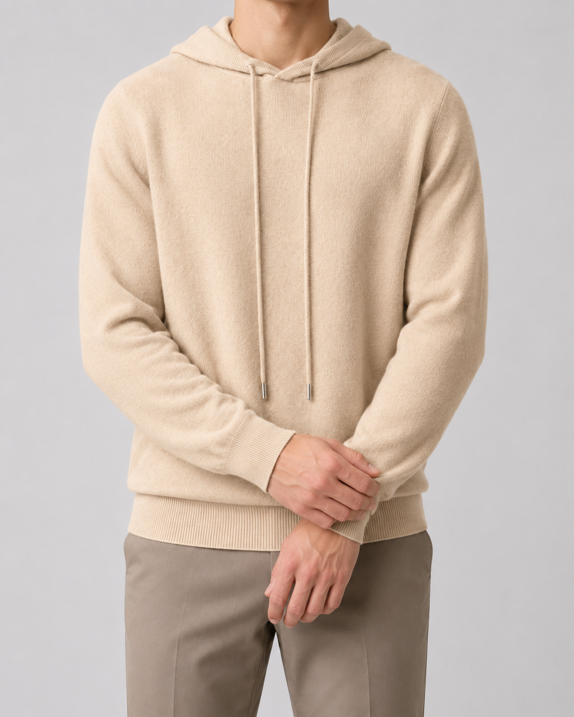 Men's Knit Wool Hoodie