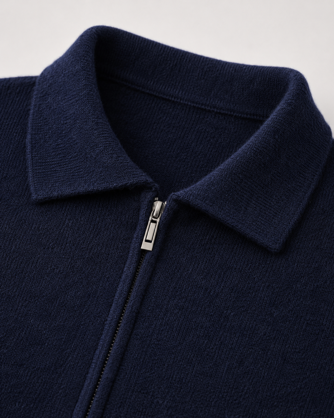 Men's Zip-Up Wool Sweater