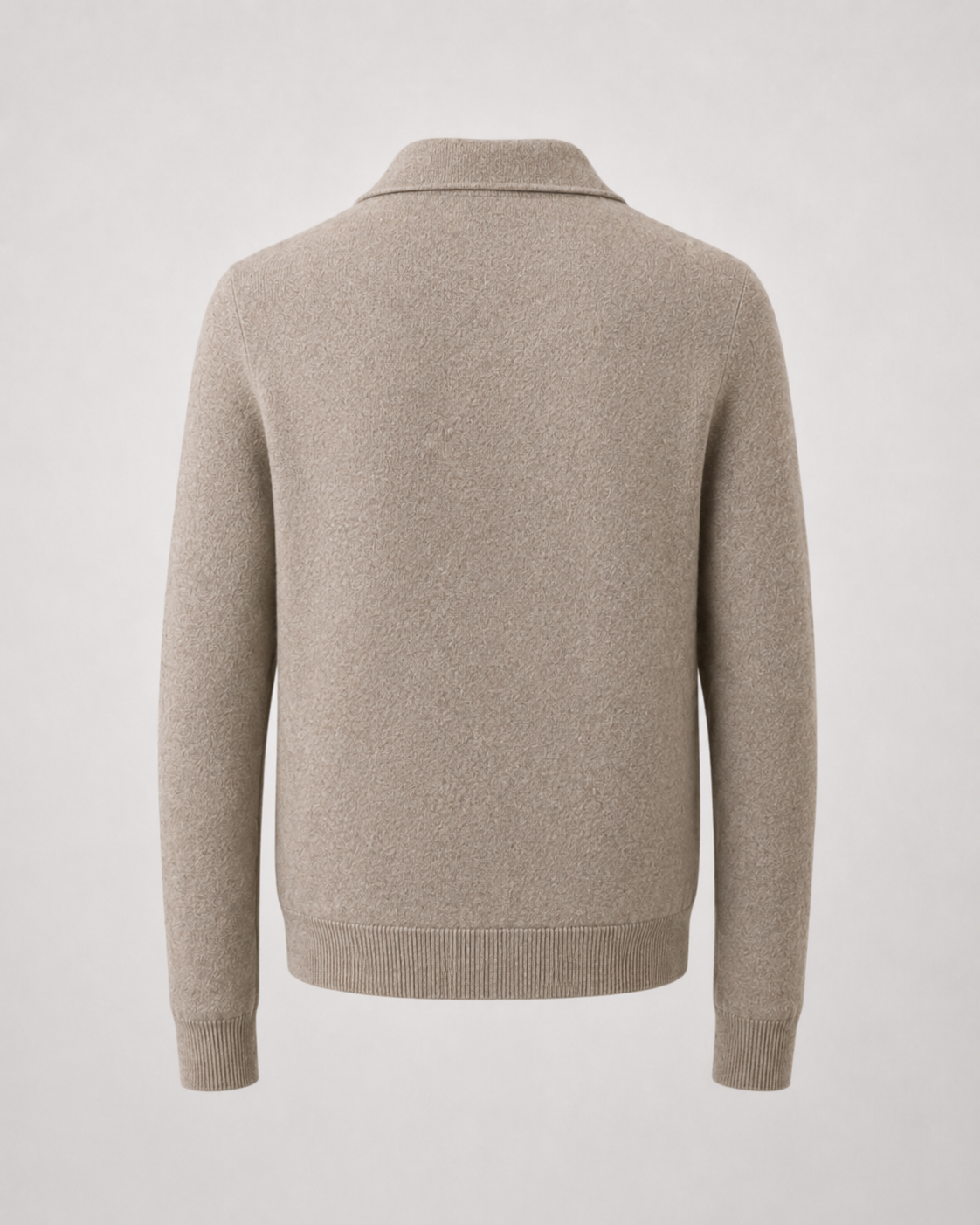 Men's Zip-Up Wool Sweater