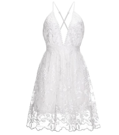 Molly | Women's V-Neck Casual Mini Dress, Everyday Wear