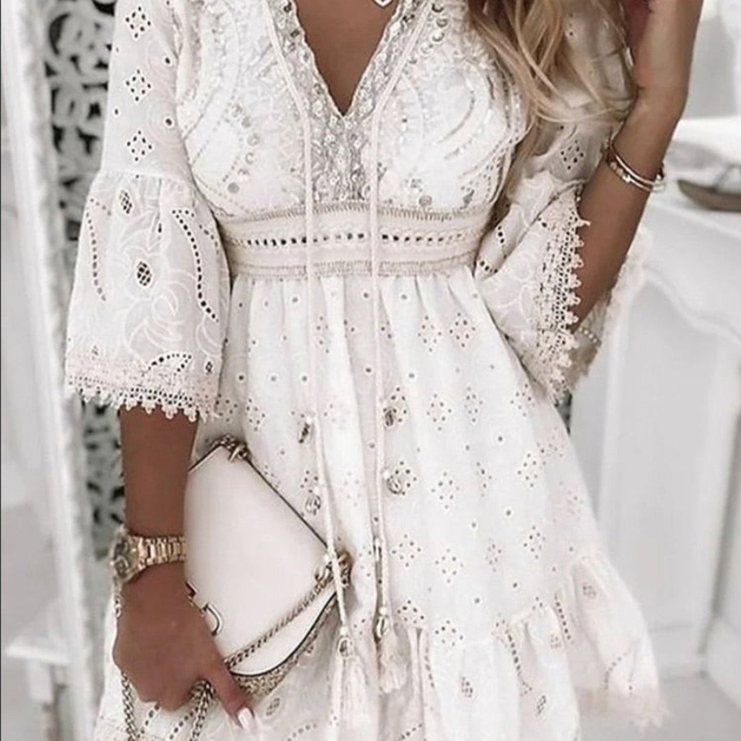 Rahel | Women's Boho Print Mini Dress, Casual