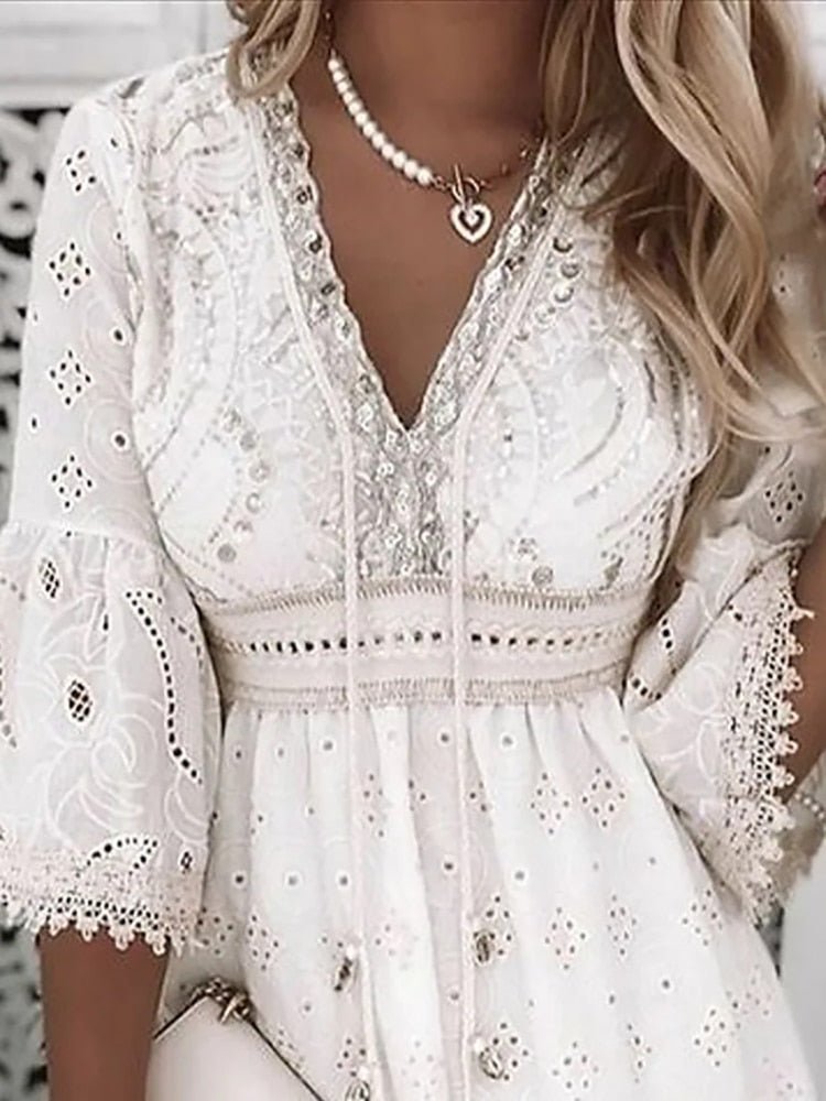 Rahel | Women's Boho Print Mini Dress, Casual