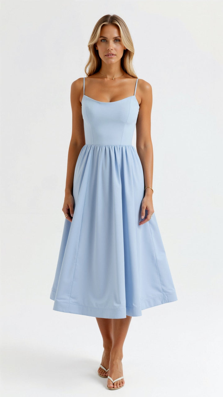 Tamara | Women's Flowing Midi Dress, Casual