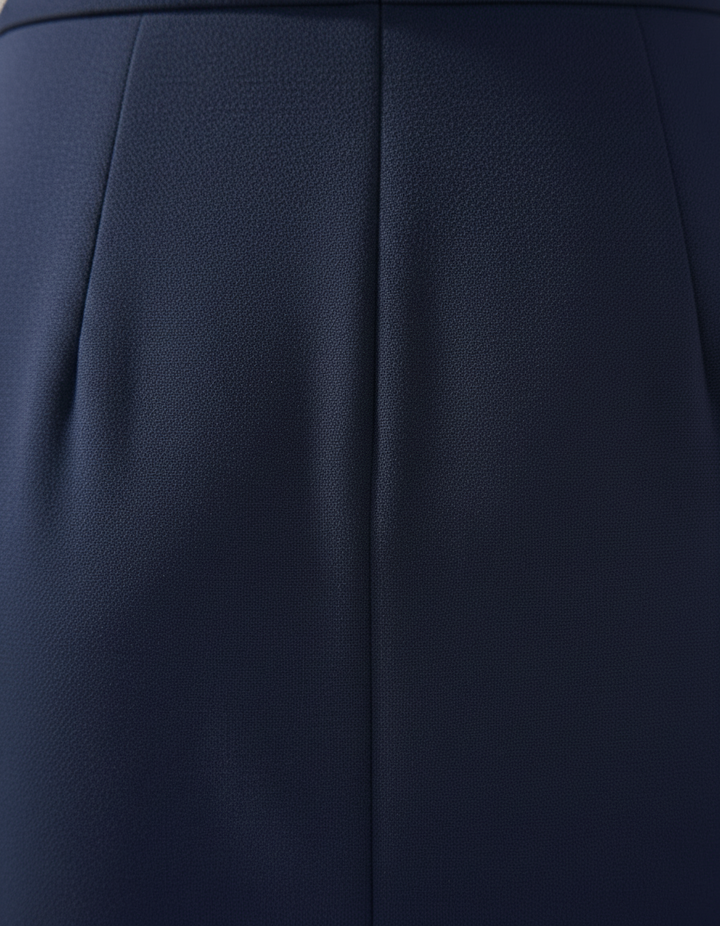 Women's Midi Dress - Tailored Fit Cotton - Side Slit