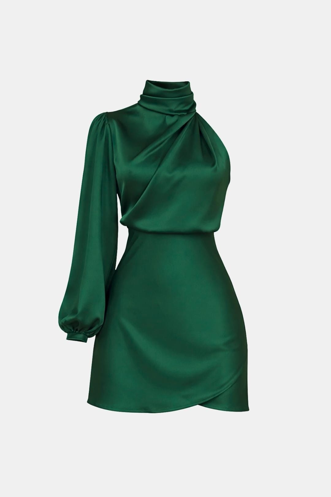 Women's One Shoulder Mini Dress - Casual