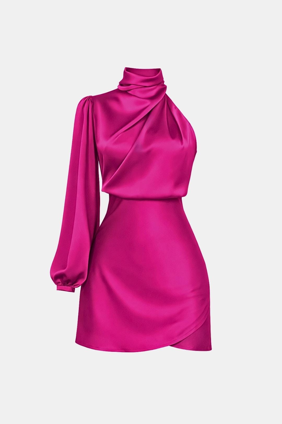 Women's One Shoulder Mini Dress - Casual