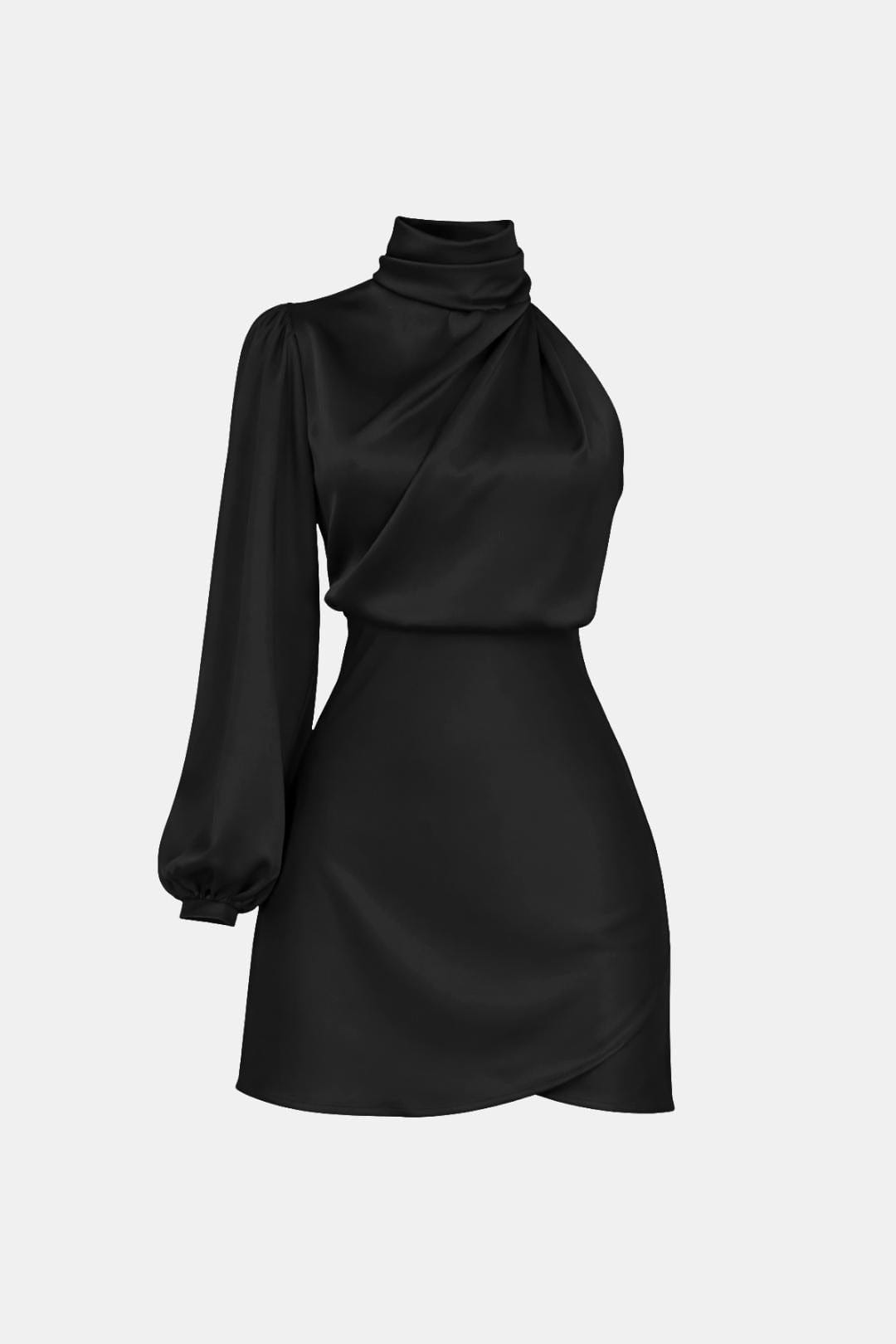 Women's One Shoulder Mini Dress - Casual