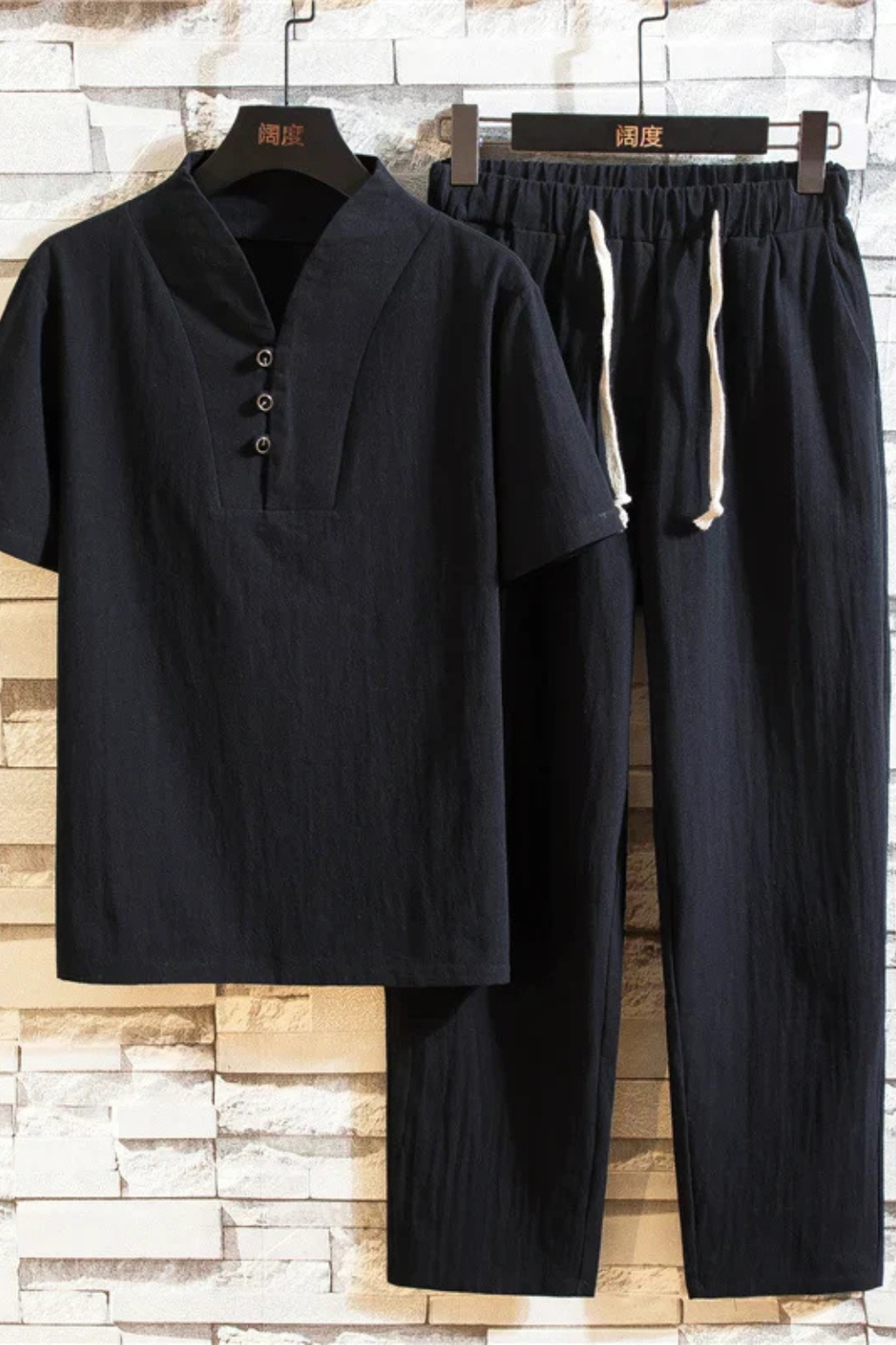Men's Casual Cotton Linen Co-ord Set - Summer Outfit