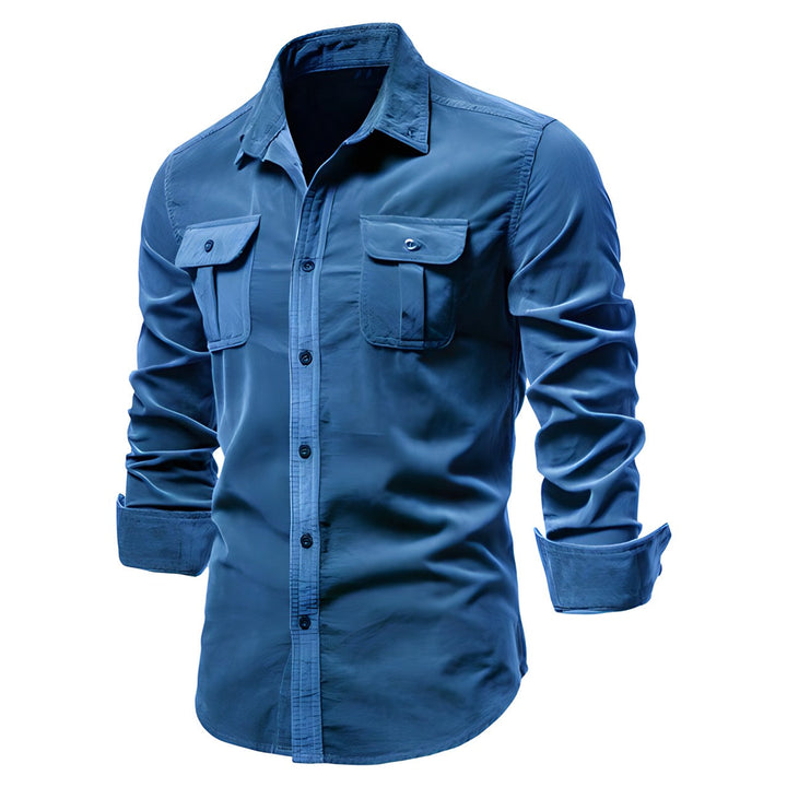 Men's Casual Cotton Button-Up Shirt - Everyday Wear