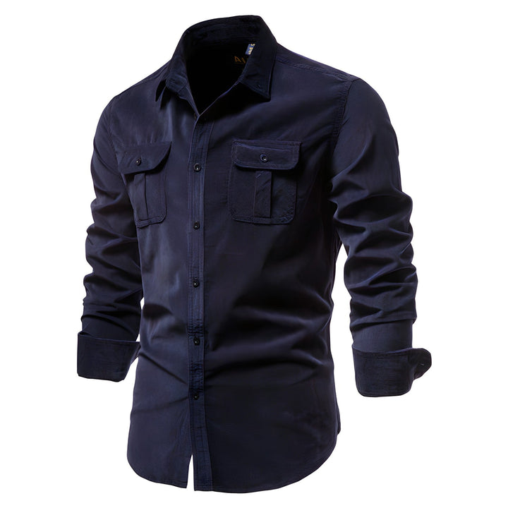Men's Casual Cotton Button-Up Shirt - Everyday Wear