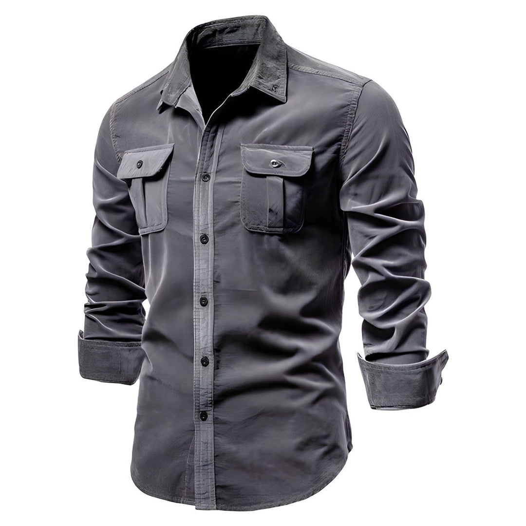 Men's Casual Cotton Button-Up Shirt - Everyday Wear