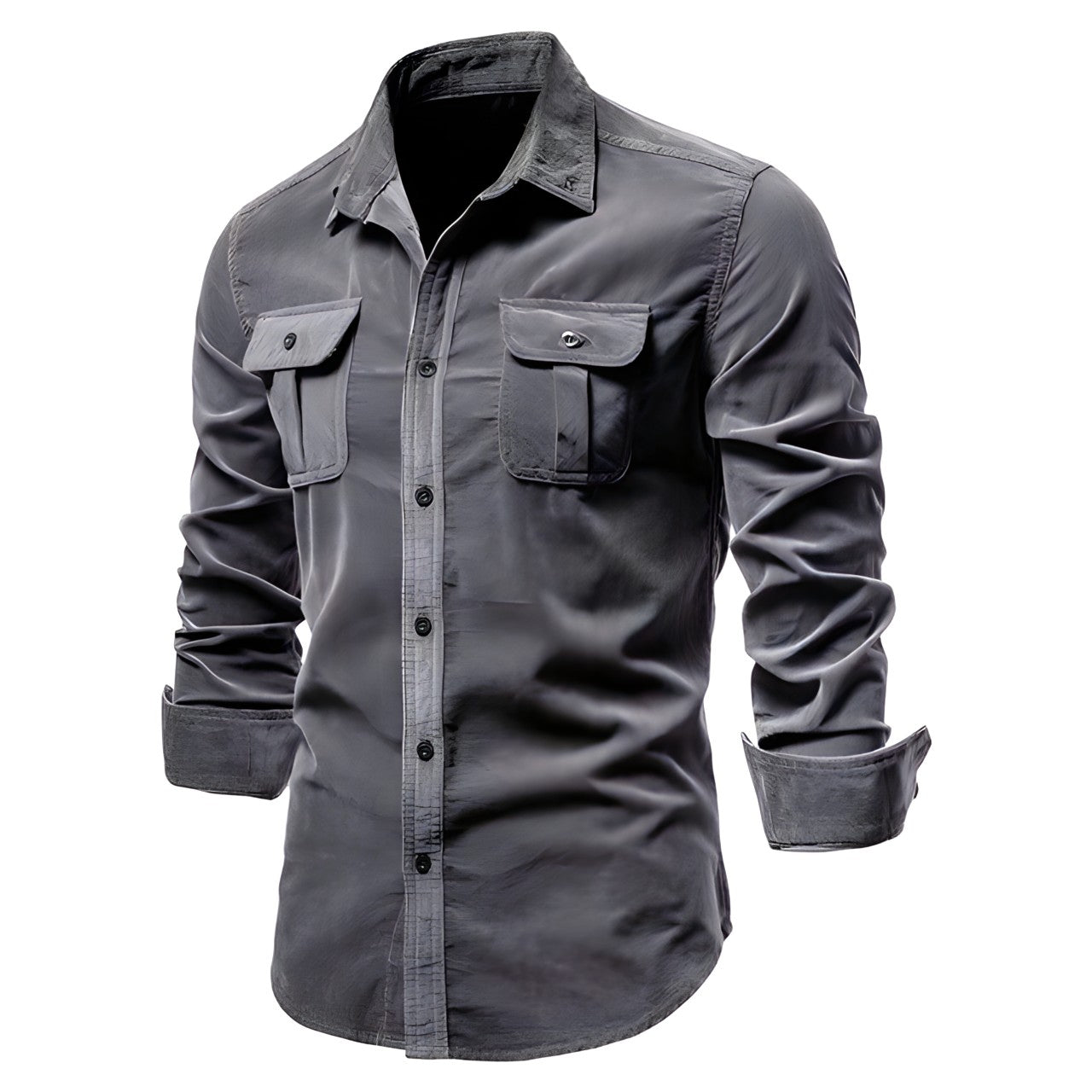 Men's Casual Cotton Button-Up Shirt - Everyday Wear