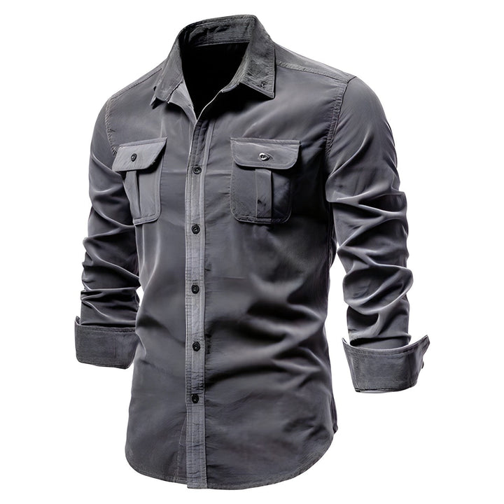 Men's Casual Cotton Button-Up Shirt - Everyday Wear