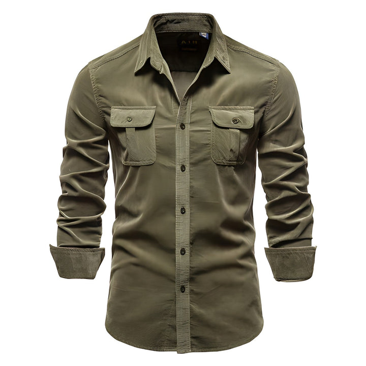 Men's Casual Cotton Button-Up Shirt - Everyday Wear