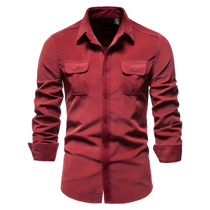 Men's Casual Cotton Button-Up Shirt - Everyday Wear